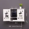 Router Inalámbrico Caja de Almacenamiento Wifi Sin Taladro Estante de Pared Puede Estar de Pie o Colgarse en la Pared para Cubrir la Caja del Medidor Eléctrico