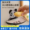 Disponível Prato de Sabão Panda Fofo Bandeja de Sabão para Banheiro Suporte de Sabão Bandeja de Sabão para Parede do Chuveiro Bandeja Escorredora de Sabão