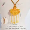 Puzuo loja de ouro mesmo estilo areia ouro diy acessórios porta do imperador fechadura bolsa pingente colar dragão e fênix fechadura casamento suéter corrente