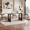 Silla de comedor minimalista italiana para uso doméstico, silla de diseñador de lujo ligero de alta gama con respaldo, mesa y silla de comedor vintage francés moderno simple