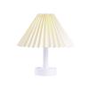 Lámpara de mesa plisada retro con carga USB, lámpara de noche decorativa nórdica para dormir, luz de noche para dormitorio, regalo de cumpleaños