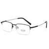 Gafas de Lectura de Titanio con Memoria Anti-Luz Azul, Estilo de Negocios, Montura Cuadrada para Personas de Mediana Edad y Mayores, Gafas de Lectura de Media Montura, Gafas para Hipermetropía 1832 Ventas de Fábrica