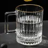 Em Estoque Presente Caneca Grande Copo de Vidro Vidro Sódio-Cálcio Flor Clássica Xícara de Chá Chá Vermelho Xícara de Café Conjunto Caixa Colorida Jianwen