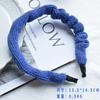 Diadema azul Klein para mujer, estilo coreano, otoño e invierno, de alta gama, de felpa, con ala ancha, parte superior lavada con craneal, accesorios para el cabello