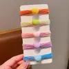 Anillo de Toalla de Color Caramelo para Niños, Goma Elástica de Alta Elasticidad para el Cabello para Niñas, Cuerda para el Cabello para Coletas y Moños, Diadema, Accesorio para el Cabello