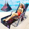 Fornecimento Exclusivo Transfronteiriço de Capas para Cadeiras de Praia de Microfibra, Série Oceano com Impressão Digital 3D, A partir de Uma Peça