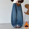Jeans de Invierno para Niñas Talla Mediana-Grande Nuevos con Forro de Polar Ropa Infantil Niños Niñas Jeans de Pierna Curva con Forro de Polar Sueltos Modernos