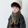 Cachecol de Inverno Bebê Moda Coreana Novo Cachecol de Lã Tricotado Infantil Quente Espessado Versátil para Meninos