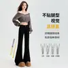 Jeans Bootcut Negros de Tiro Bajo para Mujer 2025 Otoño e Invierno Nuevo Estilo Holgado Pierna Ancha de Herradura Acampanados que Adelgazan