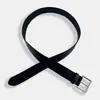 Cinturón moderno con hebilla cuadrada para mujer, estilo coreano, simple y versátil, accesorio de cinturón decorativo, cinturón de alta gama, cinturón negro para pantalones