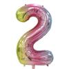Versão americana corpo fino balão de alumínio digital grande de 40 polegadas balão digital de 42 polegadas decoração de festa de aniversário balão de hélio flutuante vazio