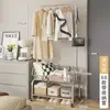 Perchero de Pie de Lujo Ligero para Dormitorio, Perchero Móvil, Estante para Ropa y Bolsos de Noche para el Hogar