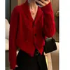 Cárdigan de punto trenzado estilo "old money" retro coreano 2026 para mujer, otoño e invierno, chaqueta de punto casual y sofisticada