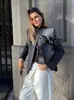 Marca Z Comércio Exterior Transfronteiriço Estilo Europeu e Americano Roupas Femininas 2026 Primavera Novo Blazer Casual de Botão Único com Gola Alta e Xadrez