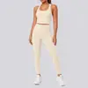 Nuevo conjunto de sujetador deportivo racerback transfronterizo con sensación de piel, conjunto ajustado de cintura alta para levantar glúteos para correr y fitness para mujer