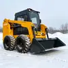Fábrica de origem exporta carregadeiras de construção de 65 toneladas, minicarregadeiras e empilhadeiras pequenas multifuncionais com direção no local