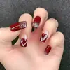 Usando armadura hecha a mano personalizada estilo ins linda pieza de arte para uñas parche de uña postiza para niña venta al por mayor