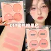 MINSHZEE mingxizhi rubor de cuatro colores blanco Natural nude color de maquillaje plateado de reparación morado de barbilla Rouge