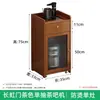 Gabinete de Té Móvil Mesa Lateral de Sofá para Sala de Estar Gabinete de Máquina de Bar de Té Cubo de Agua Pura para Oficina Mesa de Café Pequeña Integrada con Hervidor
