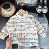 Camisas de Manga Larga de Primavera para Niños Camisas para Bebé con Estampado Completo de Dibujos Animados de Letras para Niños 2026 Primavera Venta al por Mayor Dropshipping