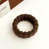 Sección de Bambú Extensión de Cabello sin Costuras Anillo Color Café Leche Alta Elasticidad Coleta Lazo para el Cabello Duradero No Dañino Moño para el Cabello Banda de Goma