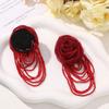 Estilo coreano borla suave cuentas de arroz malla capullo de rosa diy hecho a mano todo partido pasador accesorios para el cabello accesorios de ropa venta al por mayor