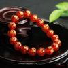 Pulsera Natural de Ágata Roja Aiyu Pulsera de Cristal Calcedonia con Mantra de Seis Sílabas Fabricante de Joyería al por Mayor S4061211