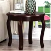 Mesa de Centro Pequena de Madeira Maciça, Gabinete Lateral Simples, Mesa Redonda Pequena de Camada Dupla, Mesa Lateral Chinoiserie para Sofá de Sala de Estar, Mesa de Canto, Mesa Redonda Americana