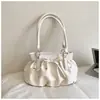 Bolsa de Axila de Nicho Transfronteiriça Feminina de Ombro Único 2026 Nova Bolsa Transversal Plissada Estampa de Bolinhas Bolsa para o Dia a Dia