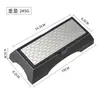 Cuchillo de Diamante Titanio Doble Cara Mason Acero de Tungsteno Base de Plástico Set Hogar Cocina Rectificado Fino Piedra de Afilar Doble Cara