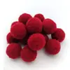 Al por mayor personalizado bola de pelo de alta elasticidad accesorios hechos a mano para bricolaje color poliéster zapatos y sombreros tamaño bola de pelo de color mixto bola de felpa