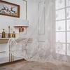 Simples Bordado Chinês Novo Cortina de Janela Sala de Estar Quarto Escritório Combinação Perfeita Fio Acabado Personalizado Fio Floral Europeu Branco