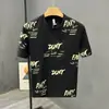 Fabricante Directo Camiseta de Manga Corta para Hombre Verano Nuevo Estampado de Letras Juventud Ins Corte Medio Marca de Moda Tops de Moda para Hombre
