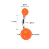 Europa y Estados Unidos comercio electrónico transfronterizo nueva joyería de acero inoxidable para piercing concha luminosa anillo para el ombligo clavo luminoso para el ombligo Amazon