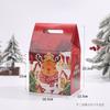Empaque para hornear en Navidad bolsa de papel portátil caja de empaque crujiente de copo de nieve caramelo turrón galletas caja pequeña de mano