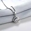 Moda japonesa y coreana collar con colgante de amor giratorio versátil para mujer rosa luz de lujo simple espiral circonita joyería al por mayor