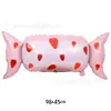 Globos de Papel de Aluminio con Corazones Rayados de Color Mate Transfronterizos para Fiestas de Cumpleaños Infantiles, Bodas y Decoraciones de Confesión