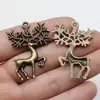 41x 29mm 5.5g bronce antiguo vintage aleación DIY accesorios lindo animal alce colgante