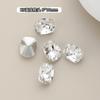 Pedras de Strass para Nail Art Brancas K9 Atacado Diamantes Cintilantes Decorações de Unhas Strass Irregulares de Fundo Pontiagudo Estilos Mistos Decorações de Unhas Atacado Cristal