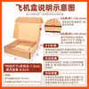 Caja de Avión Extra Dura para Entrega Express, Caja Grande de Cartón Corrugado Engrosado Flauta B, Caja de Papel Plegable Plana Rectangular
