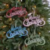 Feliz Navidad Letrero de carta de Navidad Accesorios para árbol de Navidad Colgantes decorativos Guirnalda Enredadera de Navidad Transfronterizo