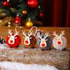 Pingente de veado de natal decorações para árvores de natal festa de fim de ano layout de cena de mesa alce bola de tolo veado de natal