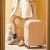 Mala Pequena Personalizada Estilo Fresco Mala de Bordo 20 polegadas Mala Trolley com Roda Silenciosa Universal para Mulheres Mala de Viagem com Senha Forte
