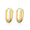 Brincos Aogu Ins Cobre Ouro 14K Formato U Agulha de Prata 925 Novos Nicho Femininos Brincos High-End Produto Quente Transfronteiriço