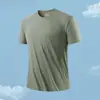 Ropa de Secado Rápido para Hombres Verano 2026 Ropa Deportiva al Aire Libre para Hombres Fitness Nueva Camiseta de Manga Corta con Cuello Redondo Camiseta Tendencia de Seda de Hielo para Hombres