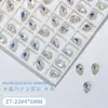 Nuevas Decoraciones para Uñas Flor de Cinco Pétalos Colorida de Cristal al por Mayor Gota de Agua Flor de Lujo Pedrería Base Puntiaguda Pedrería Apilada Decoración para Uñas
