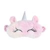 Máscara de ojos de peluche con diseño de unicornio para niña, bonita y opaca, ideal para dormir en el dormitorio.
