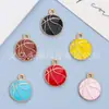 Colgante de aleación de baloncesto Popular transfronterizo Serie Deportiva Colgante de Esmalte de Pelota Multicolor Accesorios Creativos para Joyería DIY
