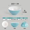 Tazón de arroz de melamina comercial de dos colores, tazón pequeño para sopa, tazón de arroz para restaurante, cuchara, olla caliente, condimento anticaída, tazón pequeño espesado