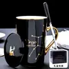 Taza de Cerámica Rayada Constelación Gran Capacidad Taza de Agua para Pareja Taza de Café para Oficina en Casa Beber Agua Compras Corporativas